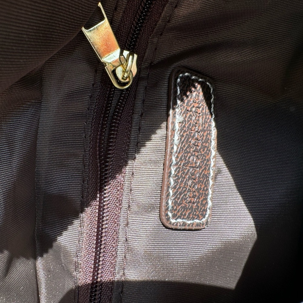 Modern Chic Brown Geometric Patterned Sling Bag - image 4